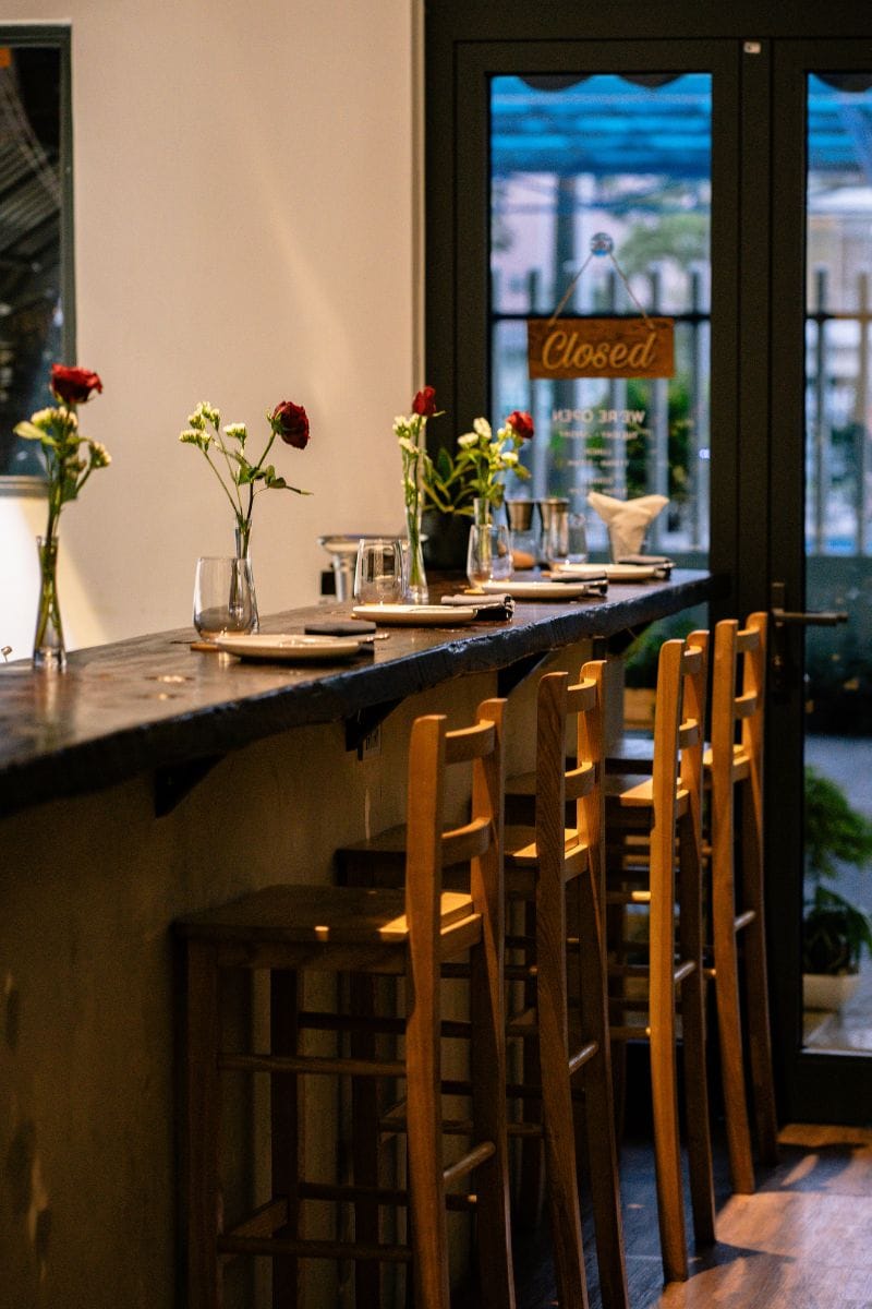 Romantic Italian dinner setup at Cucina Luca near My Khe Beach in Da Nang