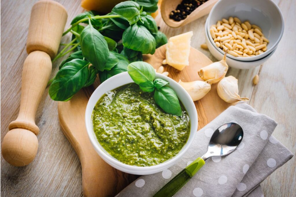 pesto sauce from basil