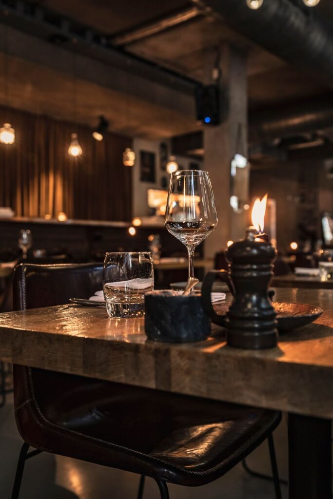 cozy bar setting restaurant