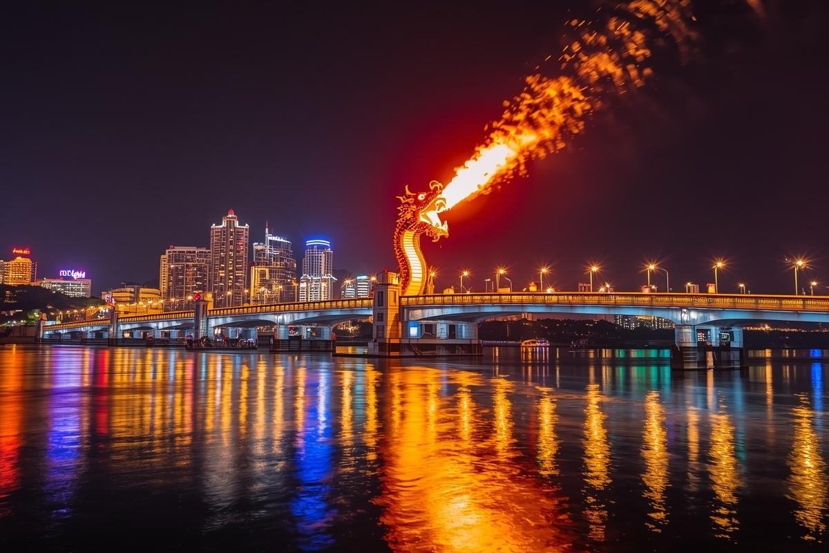 Dragon Bridge Fire and Water Show