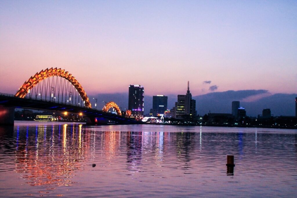 Walk Along the Han River and Dragon Bridge at Sunset